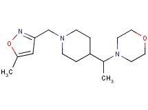4-(1-{1-[(5-methyl-3-isoxazolyl)methyl]-4-piperidinyl}ethyl)morpholine bis(trifluoroacetate)