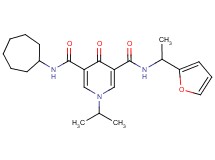 N-cycloheptyl-N'-[1-(2-furyl)ethyl]-1-isopropyl-4-oxo-1,4-dihydro-3,5-pyridinedicarboxamide