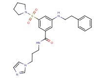 N-[3-(1H-imidazol-1-yl)propyl]-3-[(2-phenylethyl)amino]-5-(1-pyrrolidinylsulfonyl)benzamide