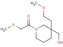 {3-(2-methoxyethyl)-1-[(methylthio)acetyl]-3-piperidinyl}methanol