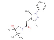 1-[(3,5-dimethyl-1-phenyl-1H-pyrazol-4-yl)acetyl]-3,4,4-trimethylpyrrolidin-3-ol