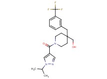 {1-[(1-isopropyl-1H-pyrazol-4-yl)carbonyl]-4-[3-(trifluoromethyl)benzyl]-4-piperidinyl}methanol