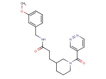 N-(3-methoxybenzyl)-3-[1-(pyridazin-4-ylcarbonyl)piperidin-3-yl]propanamide