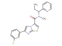 6-(3-fluorophenyl)-N-methyl-N-(1-pyridin-2-ylpropyl)imidazo[2,1-b][1,3]thiazole-3-carboxamide