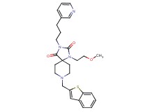 8-(1-benzothien-2-ylmethyl)-1-(2-methoxyethyl)-3-[3-(3-pyridinyl)propyl]-1,3,8-triazaspiro[4.5]decane-2,4-dione
