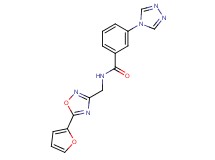 N-{[5-(2-furyl)-1,2,4-oxadiazol-3-yl]methyl}-3-(4H-1,2,4-triazol-4-yl)benzamide