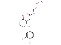 2-[1-(3,4-difluorobenzyl)-3-oxo-2-piperazinyl]-N-(2-methoxyethyl)acetamide