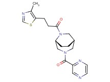 (1S*,5R*)-6-[3-(4-methyl-1,3-thiazol-5-yl)propanoyl]-3-(pyrazin-2-ylcarbonyl)-3,6-diazabicyclo[3.2.2]nonane