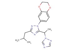 1-(2,3-dihydro-1,4-benzodioxin-6-yl)-3-isobutyl-5-[1-(1H-1,2,4-triazol-1-yl)ethyl]-1H-1,2,4-triazole