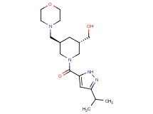 [(3S*,5R*)-1-[(3-isopropyl-1H-pyrazol-5-yl)carbonyl]-5-(4-morpholinylmethyl)-3-piperidinyl]methanol