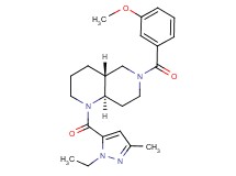 (4aR*,8aR*)-1-[(1-ethyl-3-methyl-1H-pyrazol-5-yl)carbonyl]-6-(3-methoxybenzoyl)decahydro-1,6-naphthyridine