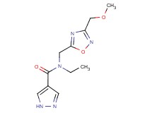N-ethyl-N-{[3-(methoxymethyl)-1,2,4-oxadiazol-5-yl]methyl}-1H-pyrazole-4-carboxamide