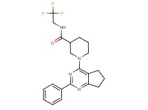 1-(2-phenyl-6,7-dihydro-5H-cyclopenta[d]pyrimidin-4-yl)-N-(2,2,2-trifluoroethyl)-3-piperidinecarboxamide