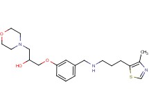 1-[3-({[3-(4-methyl-1,3-thiazol-5-yl)propyl]amino}methyl)phenoxy]-3-(4-morpholinyl)-2-propanol