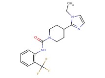 4-(1-ethyl-1H-imidazol-2-yl)-N-[2-(trifluoromethyl)phenyl]-1-piperidinecarboxamide