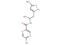 5-hydroxy-N-[1-methyl-2-(3-methyl-1H-pyrazol-5-yl)ethyl]pyrazine-2-carboxamide