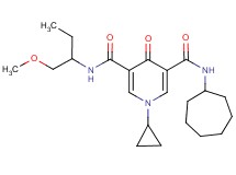N-cycloheptyl-1-cyclopropyl-N'-[1-(methoxymethyl)propyl]-4-oxo-1,4-dihydro-3,5-pyridinedicarboxamide