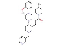 1-(2-methoxyphenyl)-4-[(3S*,4R*)-3-[3-(4-methyl-1-piperidinyl)-3-oxopropyl]-1-(3-pyridinylmethyl)-4-piperidinyl]piperazine