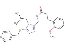 N-({4-isobutyl-5-[(4-pyridinylmethyl)thio]-4H-1,2,4-triazol-3-yl}methyl)-3-(2-methoxyphenyl)propanamide