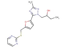 1-(3-methyl-5-{5-[(pyrimidin-2-ylthio)methyl]-2-furyl}-1H-1,2,4-triazol-1-yl)butan-2-ol
