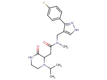 N-{[3-(4-fluorophenyl)-1H-pyrazol-4-yl]methyl}-2-(1-isopropyl-3-oxo-2-piperazinyl)-N-methylacetamide