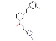 3-[2-(3-fluorophenyl)ethyl]-1-[3-(1-methyl-1H-pyrazol-4-yl)propanoyl]piperidine
