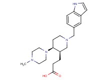 3-[(3R*,4S*)-1-(1H-indol-5-ylmethyl)-4-(4-methylpiperazin-1-yl)piperidin-3-yl]propanoic acid