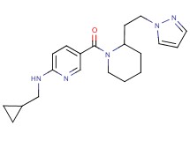 N-(cyclopropylmethyl)-5-({2-[2-(1H-pyrazol-1-yl)ethyl]-1-piperidinyl}carbonyl)-2-pyridinamine