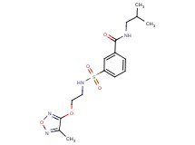 N-isobutyl-3-[({2-[(4-methyl-1,2,5-oxadiazol-3-yl)oxy]ethyl}amino)sulfonyl]benzamide