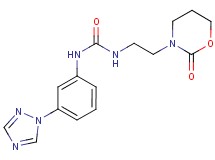N-[2-(2-oxo-1,3-oxazinan-3-yl)ethyl]-N'-[3-(1H-1,2,4-triazol-1-yl)phenyl]urea