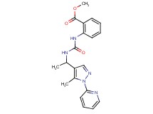 methyl 2-{[({1-[5-methyl-1-(2-pyridinyl)-1H-pyrazol-4-yl]ethyl}amino)carbonyl]amino}benzoate