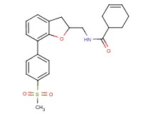 N-({7-[4-(methylsulfonyl)phenyl]-2,3-dihydro-1-benzofuran-2-yl}methyl)-3-cyclohexene-1-carboxamide