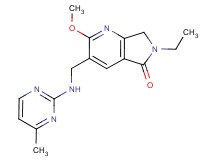6-ethyl-2-methoxy-3-{[(4-methylpyrimidin-2-yl)amino]methyl}-6,7-dihydro-5H-pyrrolo[3,4-b]pyridin-5-one