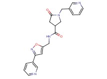 5-oxo-N-{[3-(3-pyridinyl)-5-isoxazolyl]methyl}-1-(3-pyridinylmethyl)-3-pyrrolidinecarboxamide