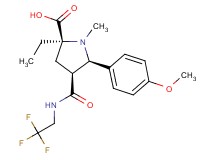 (2S*,4S*,5R*)-2-ethyl-5-(4-methoxyphenyl)-1-methyl-4-{[(2,2,2-trifluoroethyl)amino]carbonyl}pyrrolidine-2-carboxylic acid