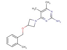 4,5-dimethyl-6-{3-[(2-methylbenzyl)oxy]azetidin-1-yl}pyrimidin-2-amine