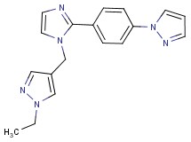 1-ethyl-4-({2-[4-(1H-pyrazol-1-yl)phenyl]-1H-imidazol-1-yl}methyl)-1H-pyrazole