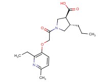 (3S*,4S*)-1-{[(2-ethyl-6-methylpyridin-3-yl)oxy]acetyl}-4-propylpyrrolidine-3-carboxylic acid