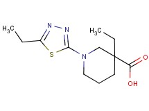 3-ethyl-1-(5-ethyl-1,3,4-thiadiazol-2-yl)-3-piperidinecarboxylic acid