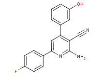 2-amino-6-(4-fluorophenyl)-4-(3-hydroxyphenyl)nicotinonitrile