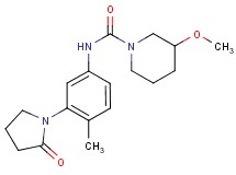 3-methoxy-N-[4-methyl-3-(2-oxopyrrolidin-1-yl)phenyl]piperidine-1-carboxamide