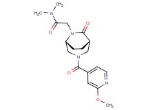 2-[(1S*,5R*)-3-(2-methoxyisonicotinoyl)-7-oxo-3,6-diazabicyclo[3.2.2]non-6-yl]-N,N-dimethylacetamide