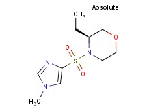 (3S)-3-ethyl-4-[(1-methyl-1H-imidazol-4-yl)sulfonyl]morpholine
