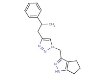 3-{[4-(2-phenylpropyl)-1H-1,2,3-triazol-1-yl]methyl}-1,4,5,6-tetrahydrocyclopenta[c]pyrazole