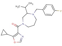 4-[(5-cyclopropyl-1,3-oxazol-4-yl)carbonyl]-1-(4-fluorobenzyl)-2-isopropyl-1,4-diazepane