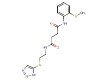N-[2-(methylthio)phenyl]-N'-[2-(1H-1,2,3-triazol-5-ylthio)ethyl]succinamide