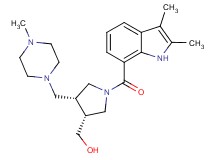 {(3R*,4R*)-1-[(2,3-dimethyl-1H-indol-7-yl)carbonyl]-4-[(4-methylpiperazin-1-yl)methyl]pyrrolidin-3-yl}methanol