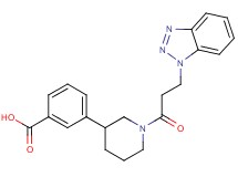 3-{1-[3-(1H-1,2,3-benzotriazol-1-yl)propanoyl]piperidin-3-yl}benzoic acid