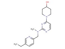 1-{2-[[(5-ethylpyridin-2-yl)methyl](methyl)amino]pyrimidin-4-yl}piperidin-4-ol