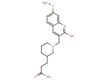 3-(1-{[2-hydroxy-7-(methylthio)-3-quinolinyl]methyl}-3-piperidinyl)propanamide